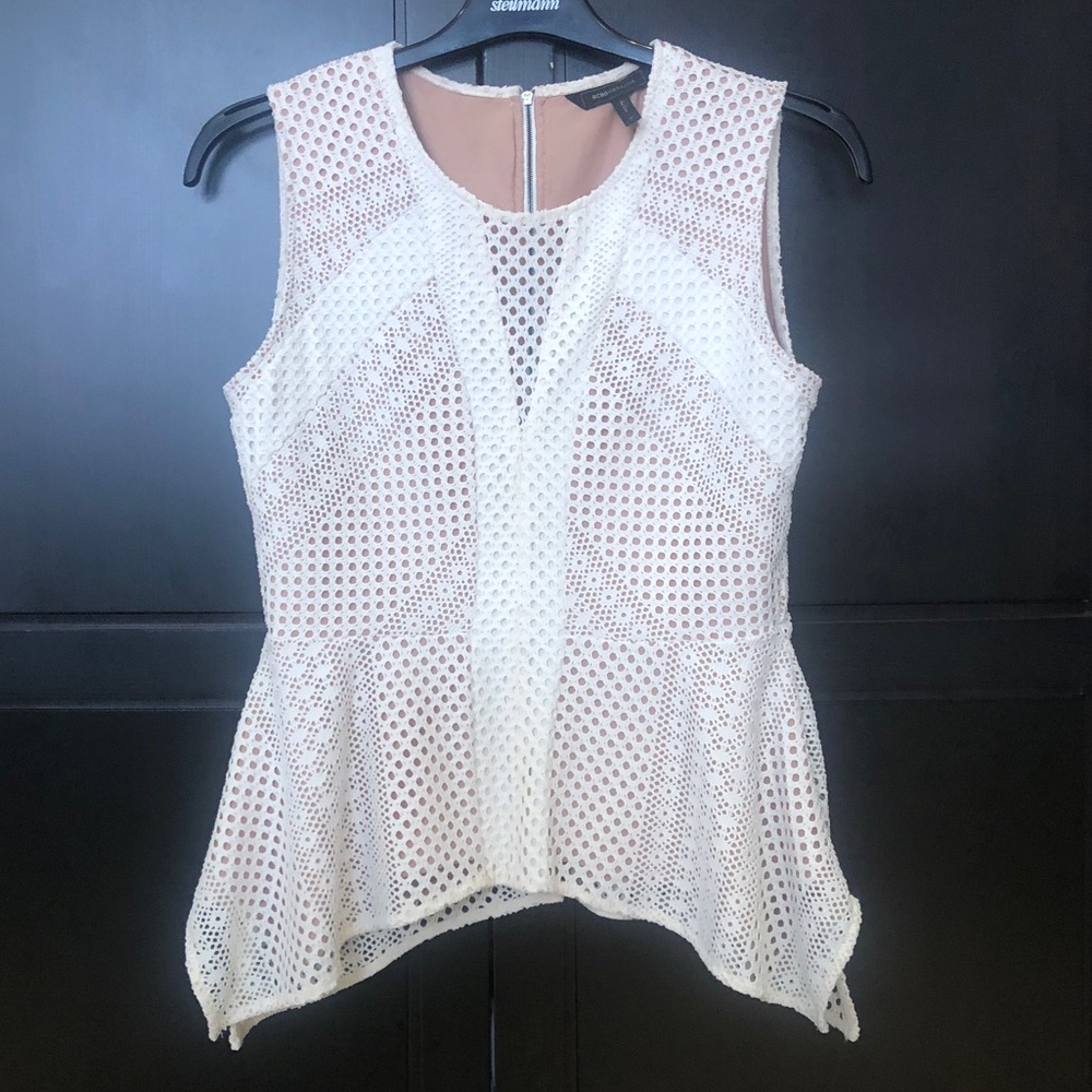 BCBG eyelet top
